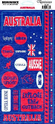 Australia Phrase Scrapbook Stickers by Reminisce