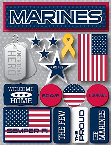 Marines 3d Stickers by Reminisce