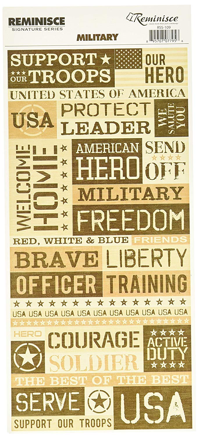 Military Quote Stickers by Reminisce
