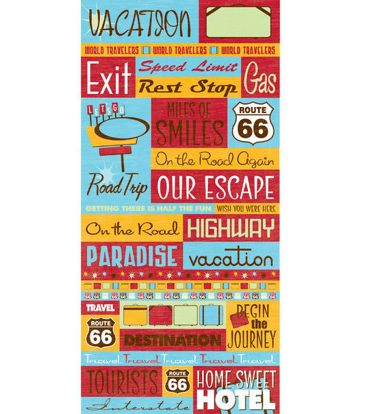 Travel Quote Scrapbook Stickers - Signature Series 2 by Reminisce