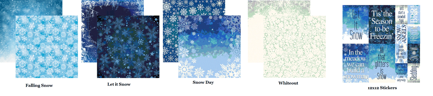 Snowflake Ridge - Papers and Stickers Set 12x12 Scrapbook by Reminisce
