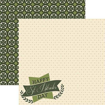 Reminisce Happy St Patricks Day Scrapbook Paper