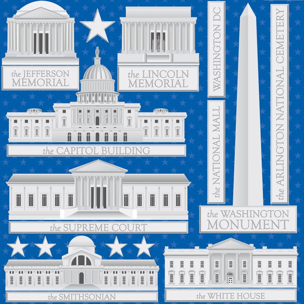 Washington DC Icon Stickers
