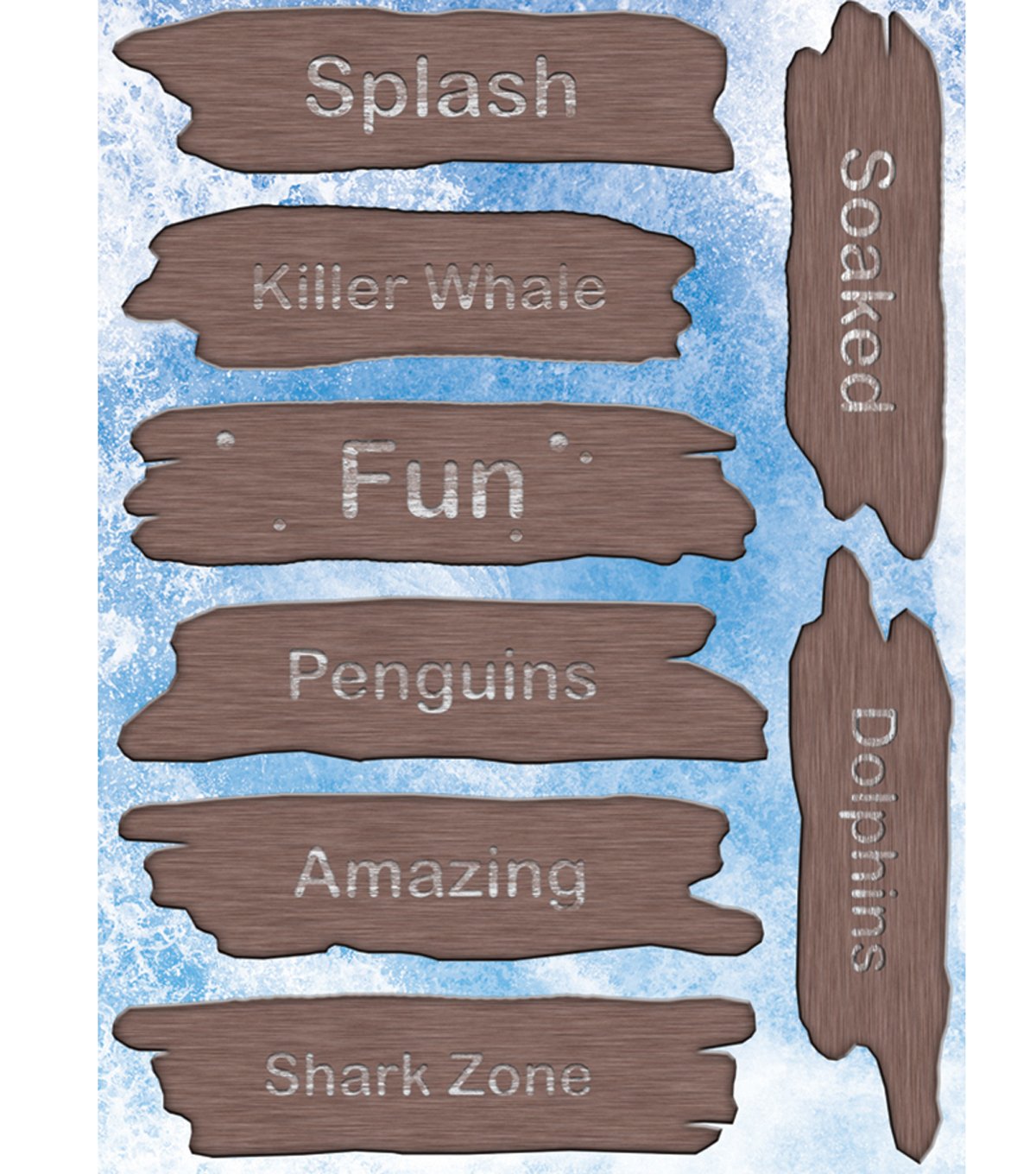 Reminisce Under the Sea 3d Wood Sign Stickers