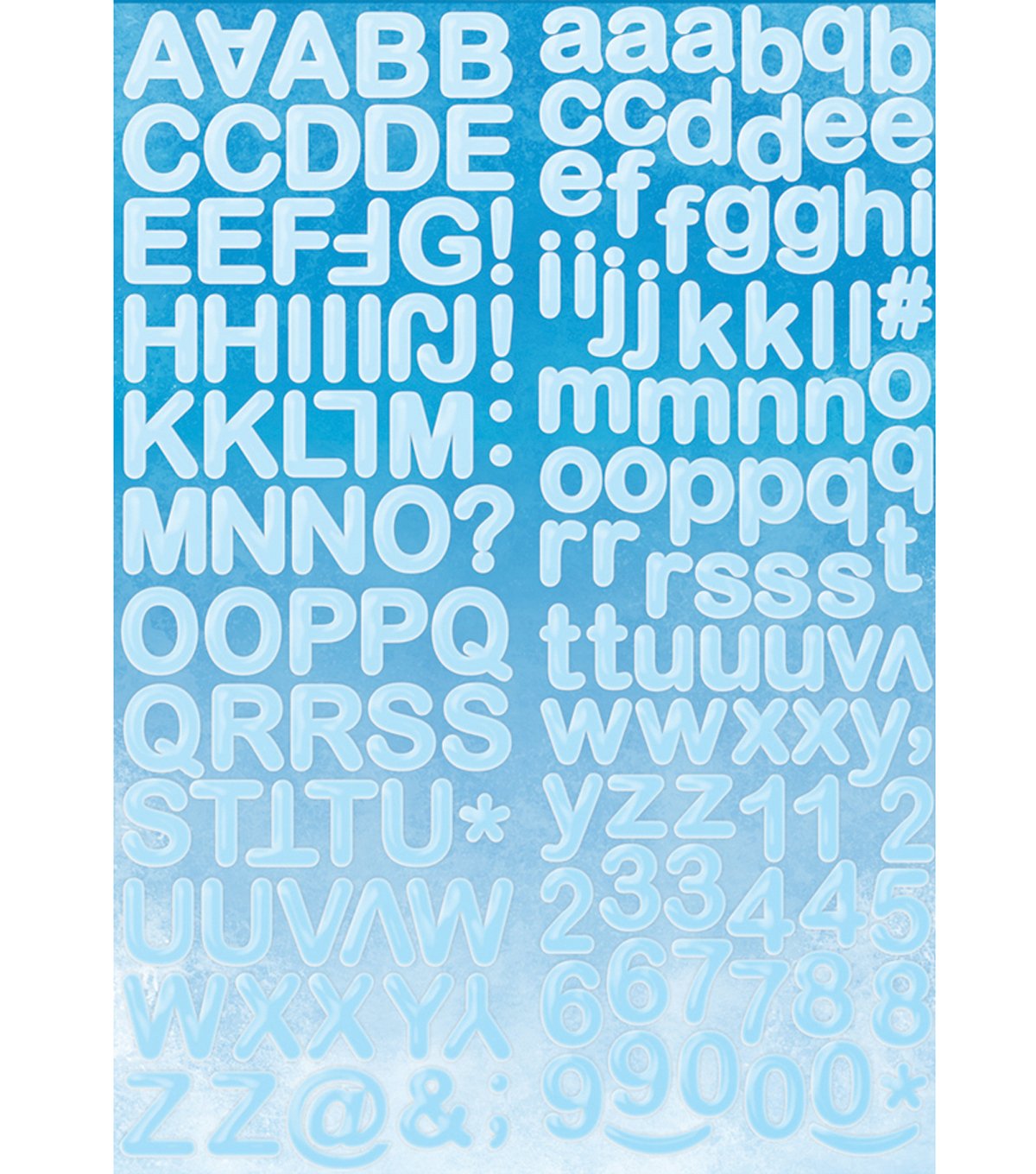 Under the Sea Water Alphabet Stickers