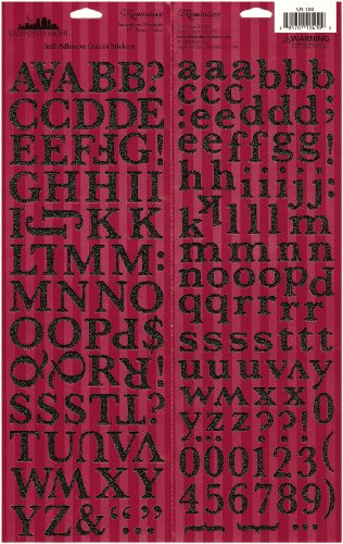 Reminisce Black Alphabet Stickers Valentines Night