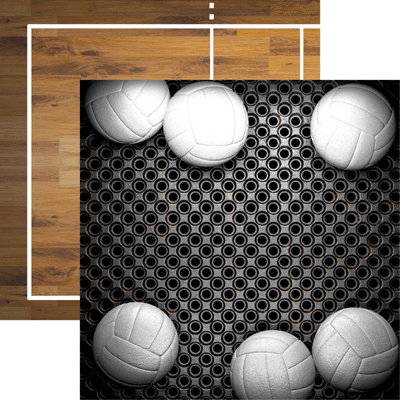 Six Pack Volleyball Collection Scrapbook Paper by Reminisce
