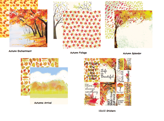 Watercolor Fall Scrapbook Kit by Reminisce