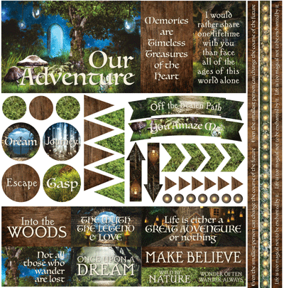 Woodland Elf Elements Stickers by Reminisce 12x12