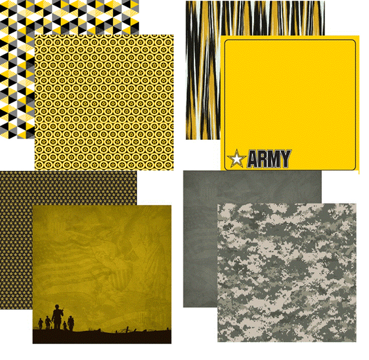 Army Scrapbook paper Set by Reminisce