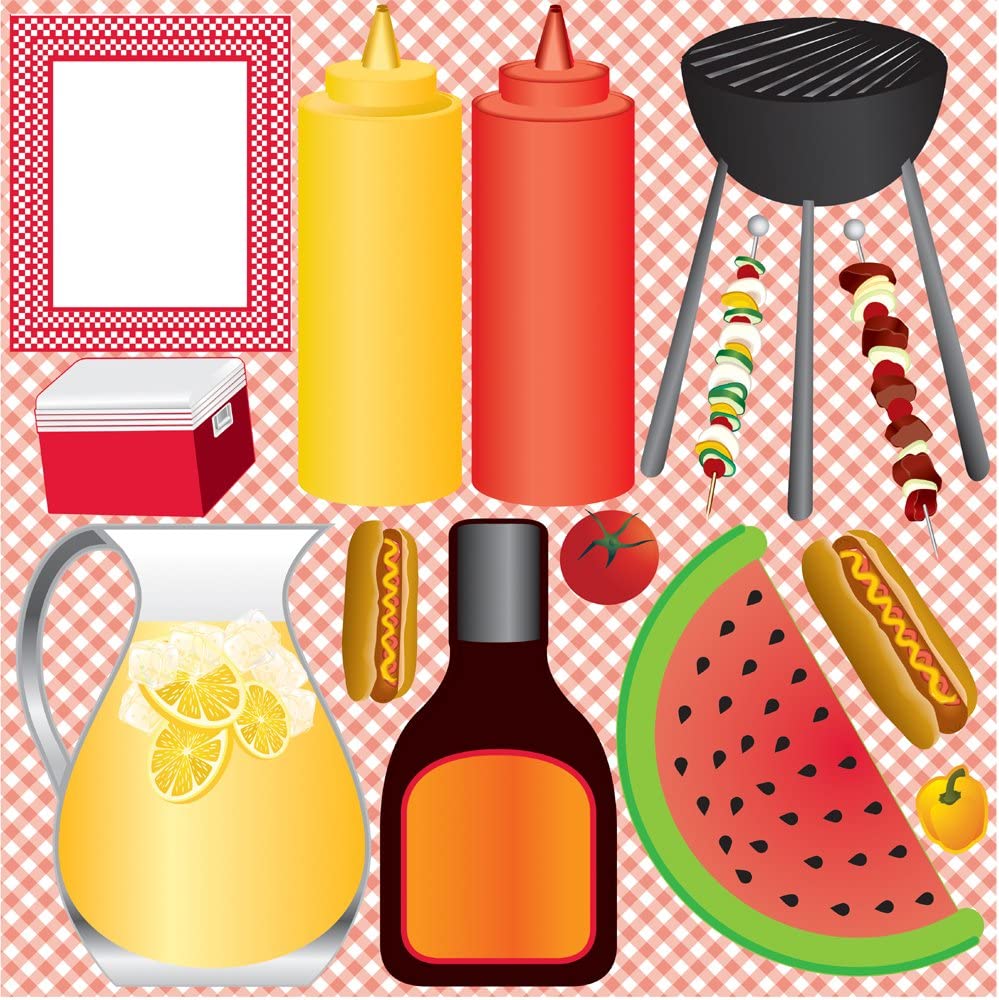 Backyard Bash BBQ Picnic Stickers 12x12 by Reminisce – Country Croppers