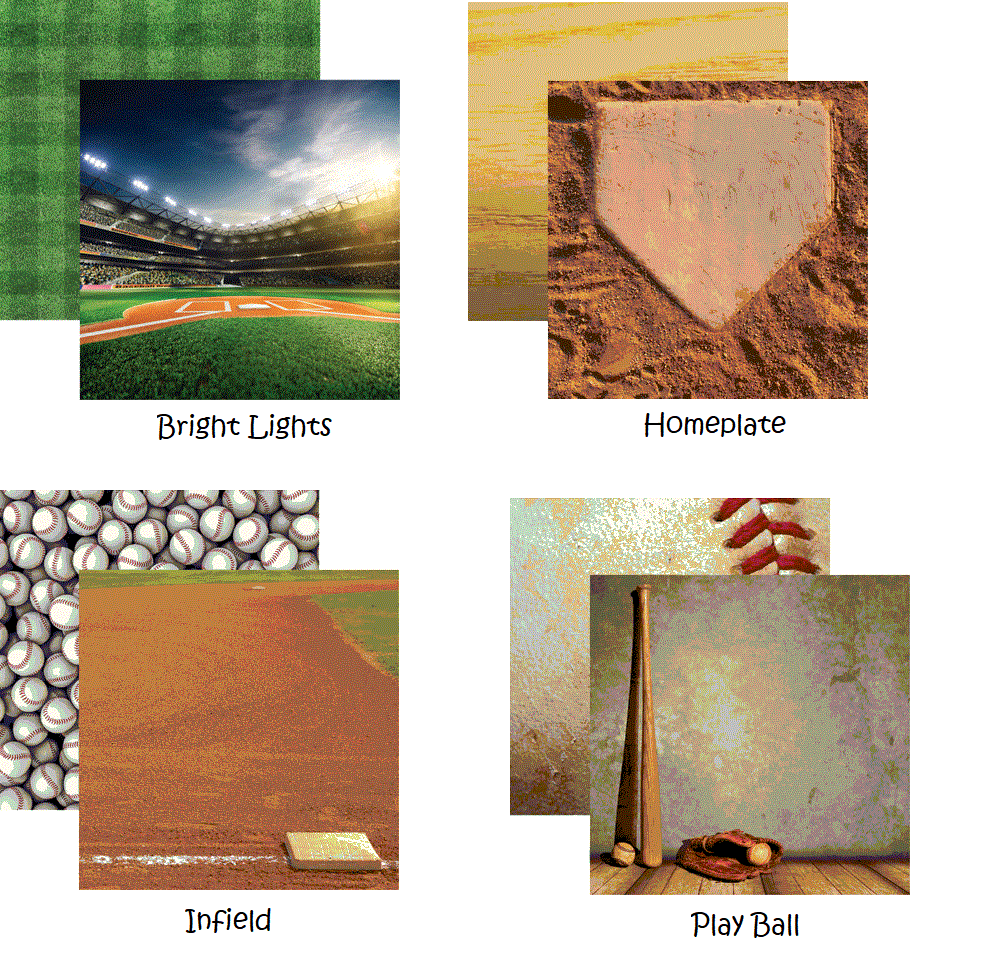 Baseball 2 Scrapbook Papers by Reminisce
