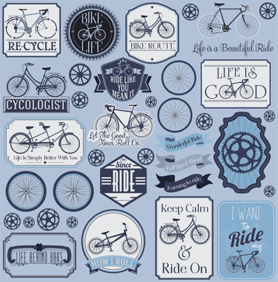 Bike Life Scrapbook Stickers by Reminisce