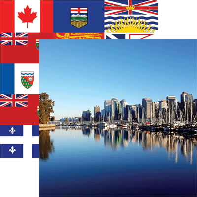 Vancouver Canada Scrapbook Paper by Reminisce