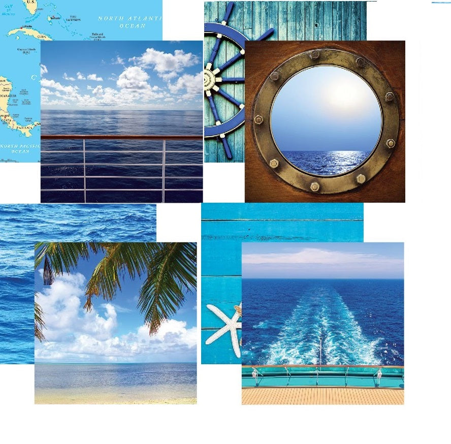 Caribbean Cruise 12x12 Scrapbook Papers Set