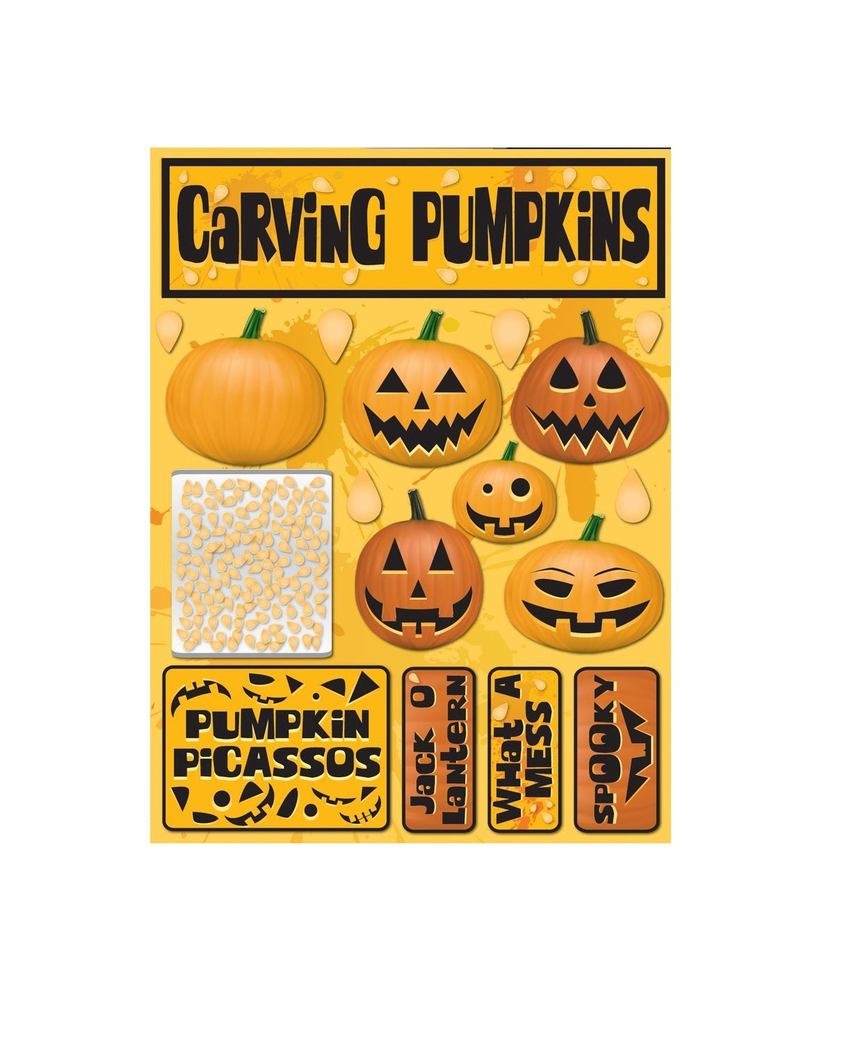 3d Carving Pumpkins Stickers by Reminisce
