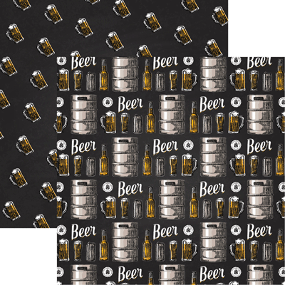 Cheers - Craft Beer 12x12 Scrapbook Paper - by Reminisce – Country Croppers