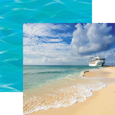 Ocean Cruise Life Scrapbook Paper by Reminisce
