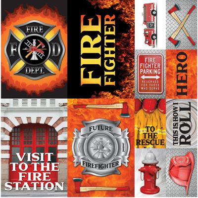 Fire fighter Stickers by Reminisce