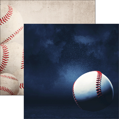 Game Day Baseball 3 Scrapbook paper by Reminisce