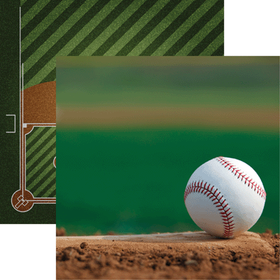 Reminisce Game Day Baseball 4 Scrapbook Paper