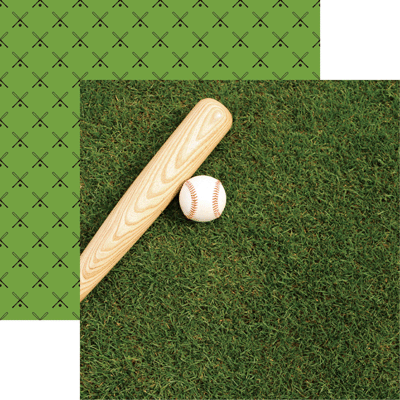 Game Day Baseball 1 Scrapbook Paper by Reminisce