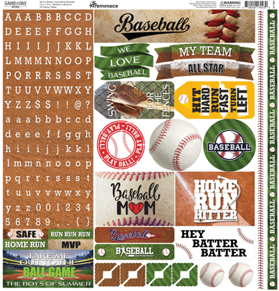 Game Day Baseball Stickers by Reminisce