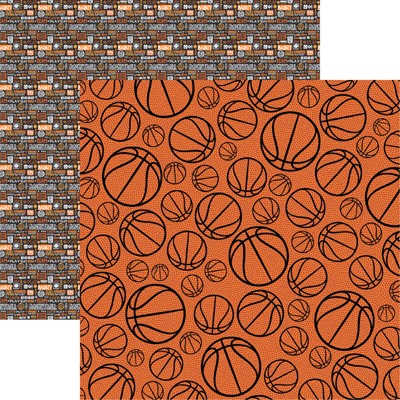 Game Day - Basketball 12x12 Scrapbook Papers and Stickers Set
