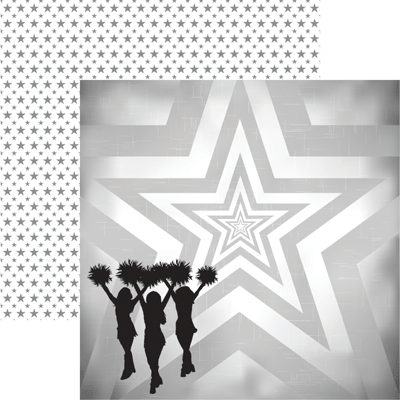 Game Day Cheerleading Scrapbook Paper by Reminisce