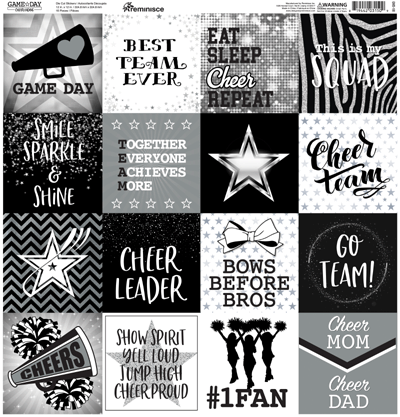 Reminisce Cheerleading Stickers Sheet