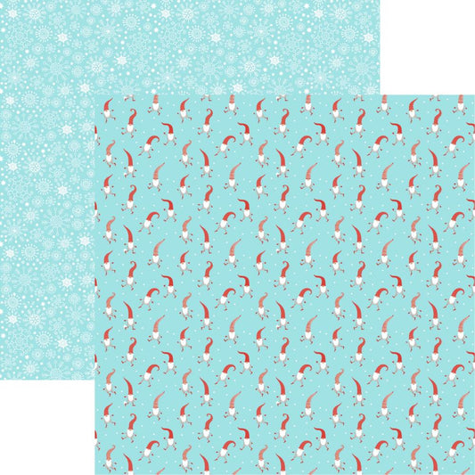 Christmas Gnomies Scrapbook Paper by Reminisce