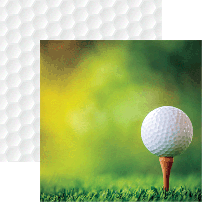 Reminisce Golf Tee It Up Scrapbook Paper