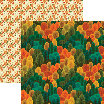Happy Fall - Fall Forest Scrapbook paper by Reminisce