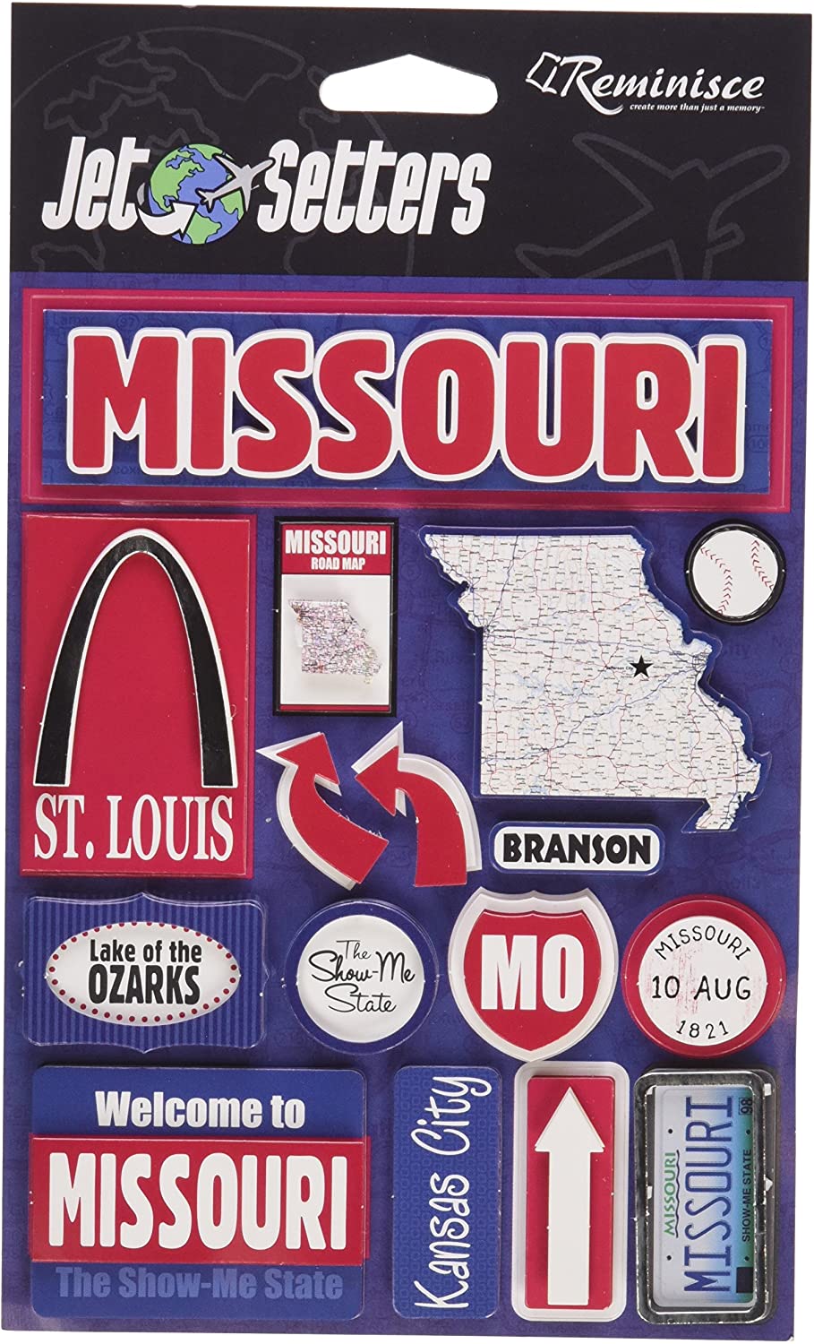 Missouri 3d State Stickers - Jet Setters 1.0