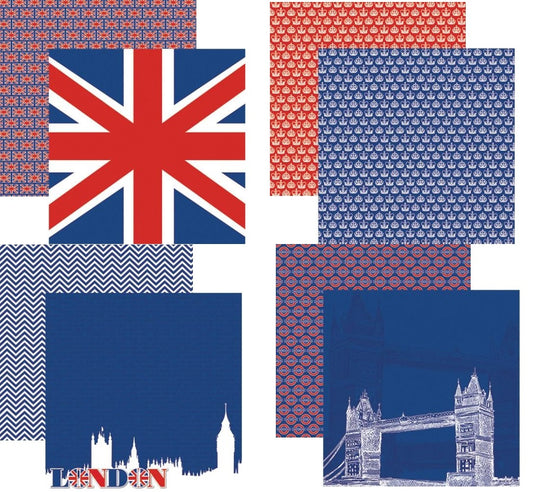 England London Scrapbook Paper