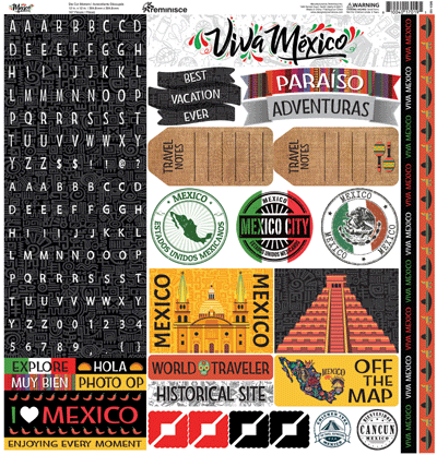 Mexico Scrapbook Stickers by Reminisce