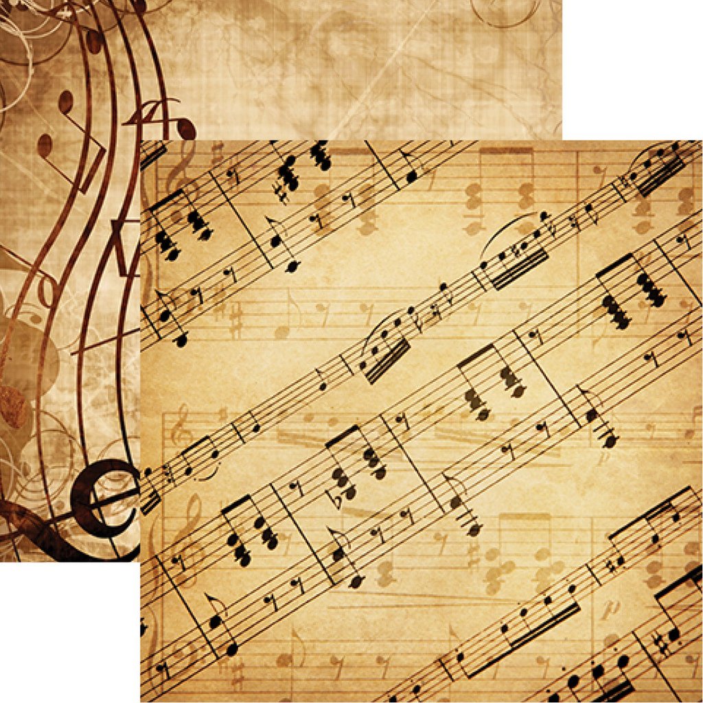 Musicality Sheet Music Scrapbook Paper