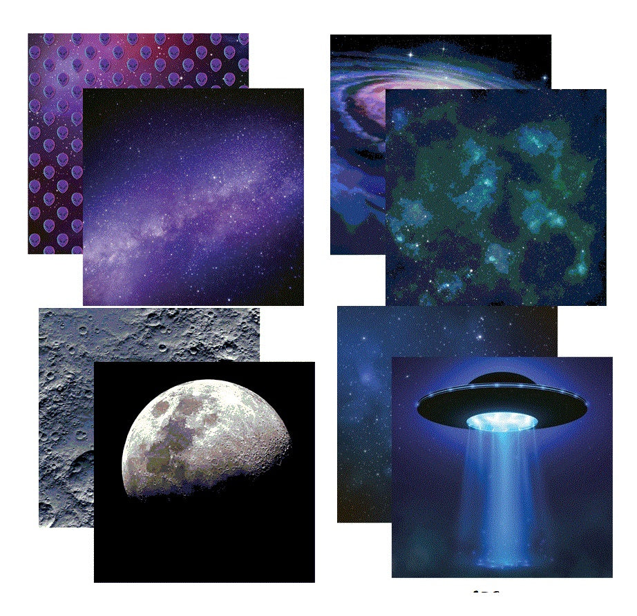 Reminisce Out of this World Scrapbook Papers Set