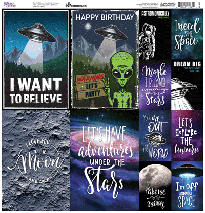 Out of This World 12X12 Scrapbook Papers & Stickers Set by Reminisce