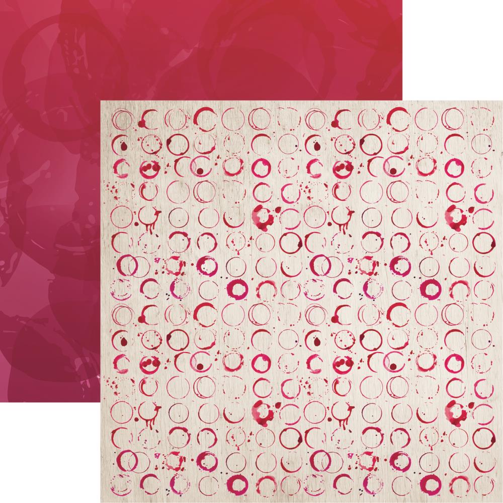 Rose All Day Wine Time Scrapbook Paper