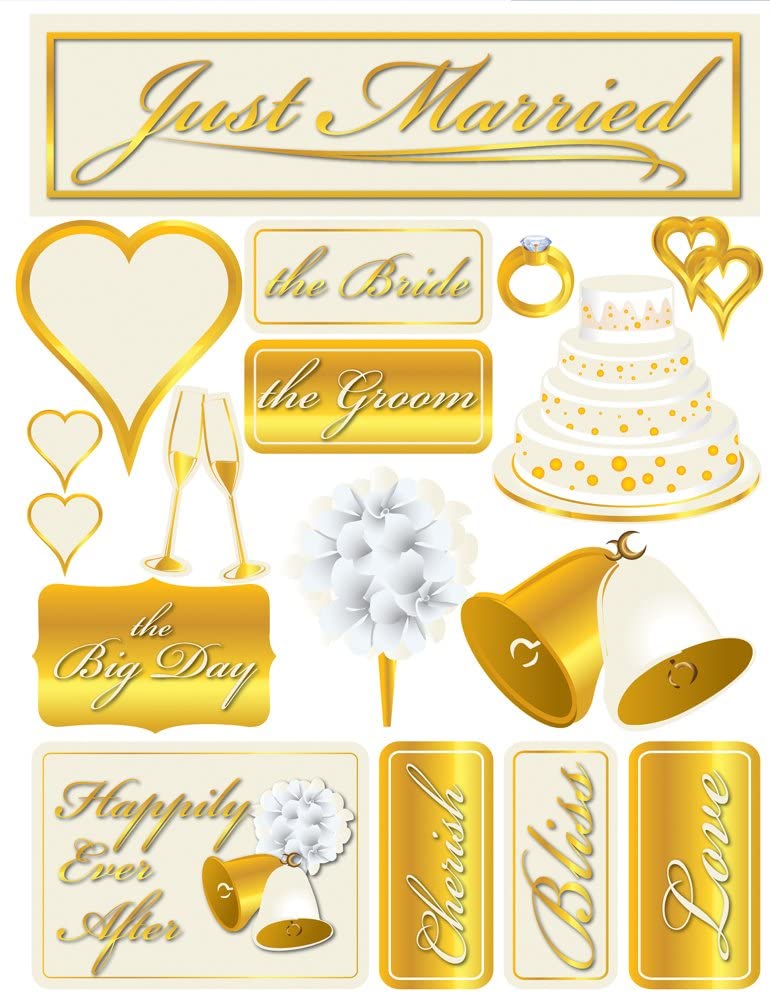 Just Married Wedding Stickers by Reminisce