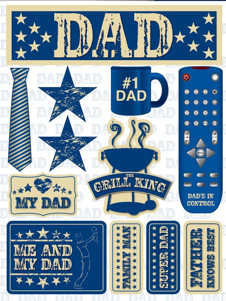 3d Dad Stickers by Reminisce Signature Line