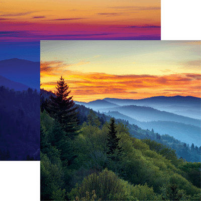 Reminisce Tennessee Great Smoky Mountains Scrapbook Paper