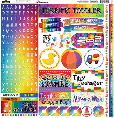 Terrific Toddler - 12x12 Cardstock Stickers
