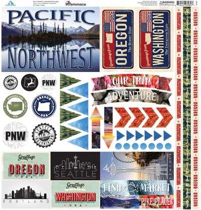 Great Northwest Scrapbook Stickers by Reminisce