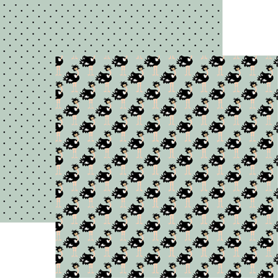 Wild and Crazy Ostriches - The Menagerie Scrapbook Paper