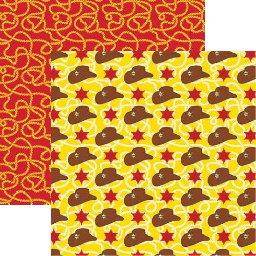Toybox Cowboy Scrapbook Paper by Reminisce