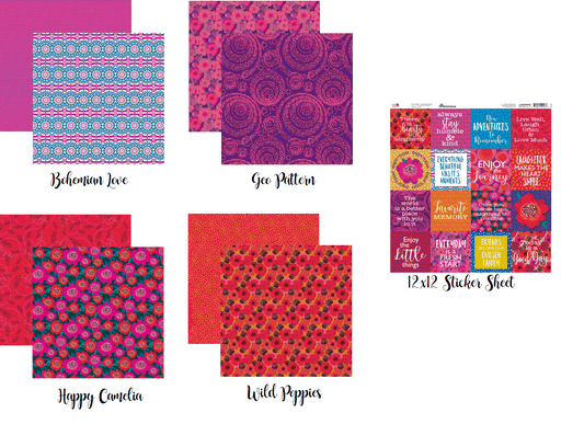 VB Inspired 12x12 Scrapbook Papers & Stickers Set