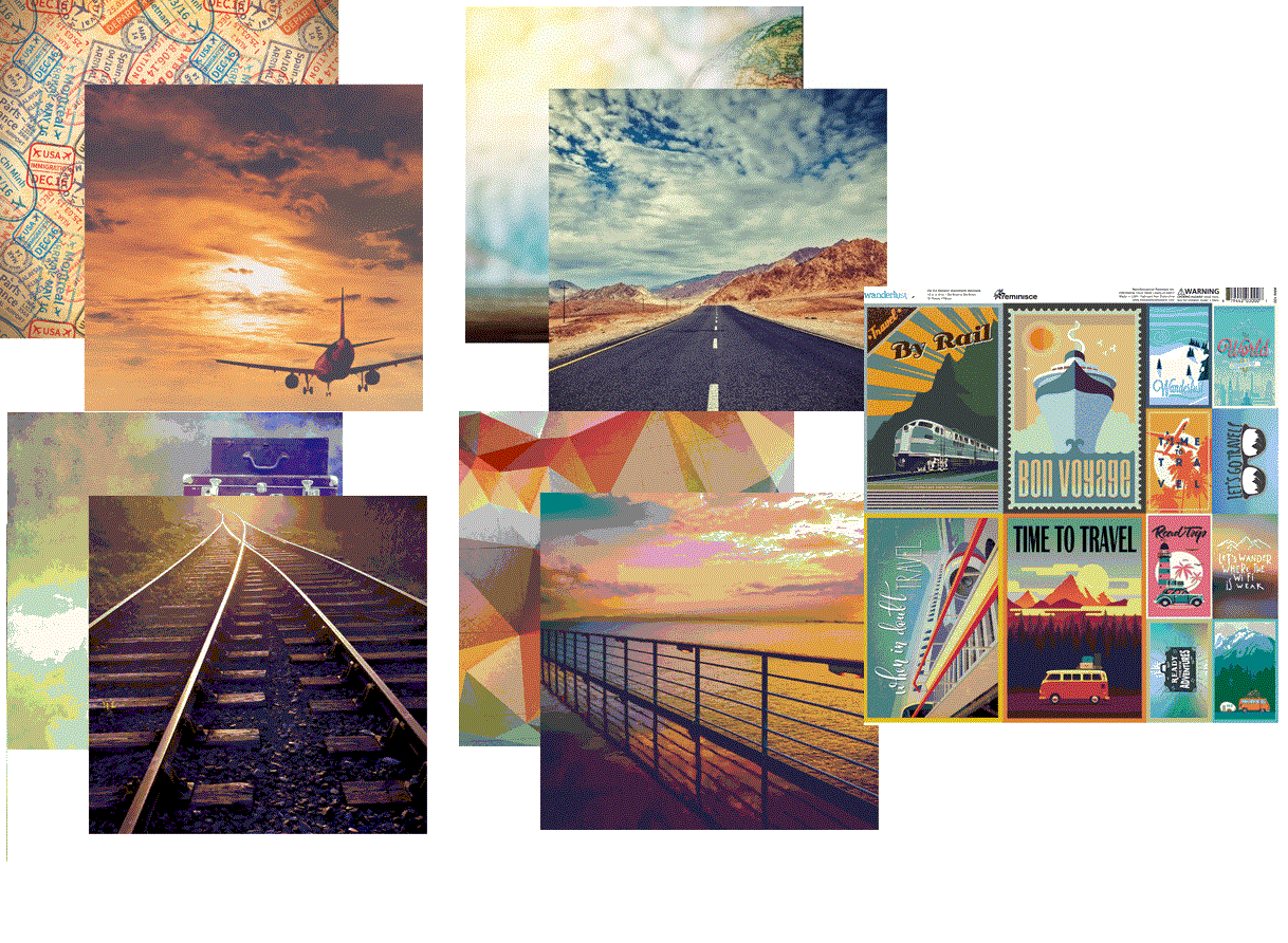 Wanderlust 12X12 Travel Scrapbook Papers and Stickers Set – Country ...