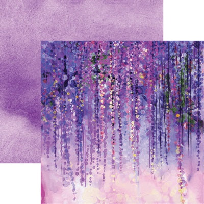 Reminisce Watercolor Wisteria Scrapbook Paper